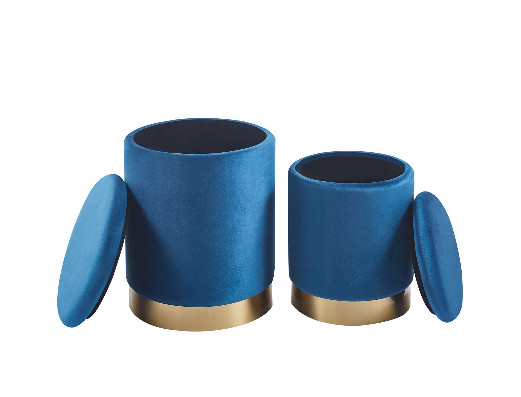 Pouf Contenitore a Forma di animale, Pouf Poggiapiedi imbottito con Gambe in Legno e Rivestimento .Sgabello per Bambini e Adulti per Camera Cameretta Salotto  - Blu