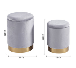 Pouf Contenitore a Forma di animale, Pouf Poggiapiedi imbottito con Gambe in Legno e Rivestimento .Sgabello per Bambini e Adulti per Camera Cameretta Salotto  - Grigio