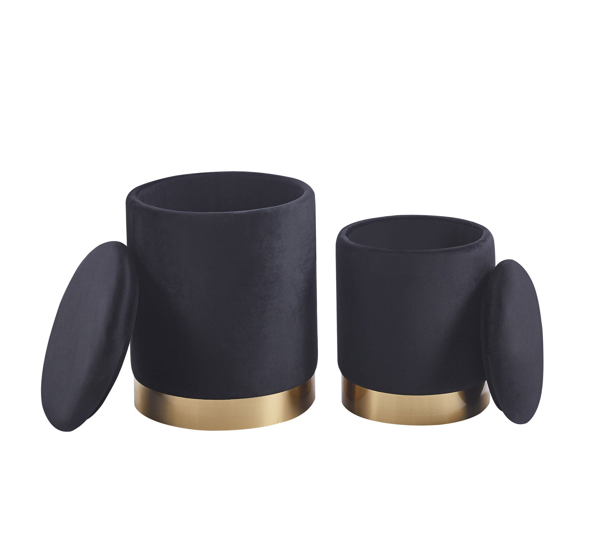 Pouf Contenitore a Forma di animale, Pouf Poggiapiedi imbottito con Gambe in Legno e Rivestimento .Sgabello per Bambini e Adulti per Camera Cameretta Salotto  - Nero