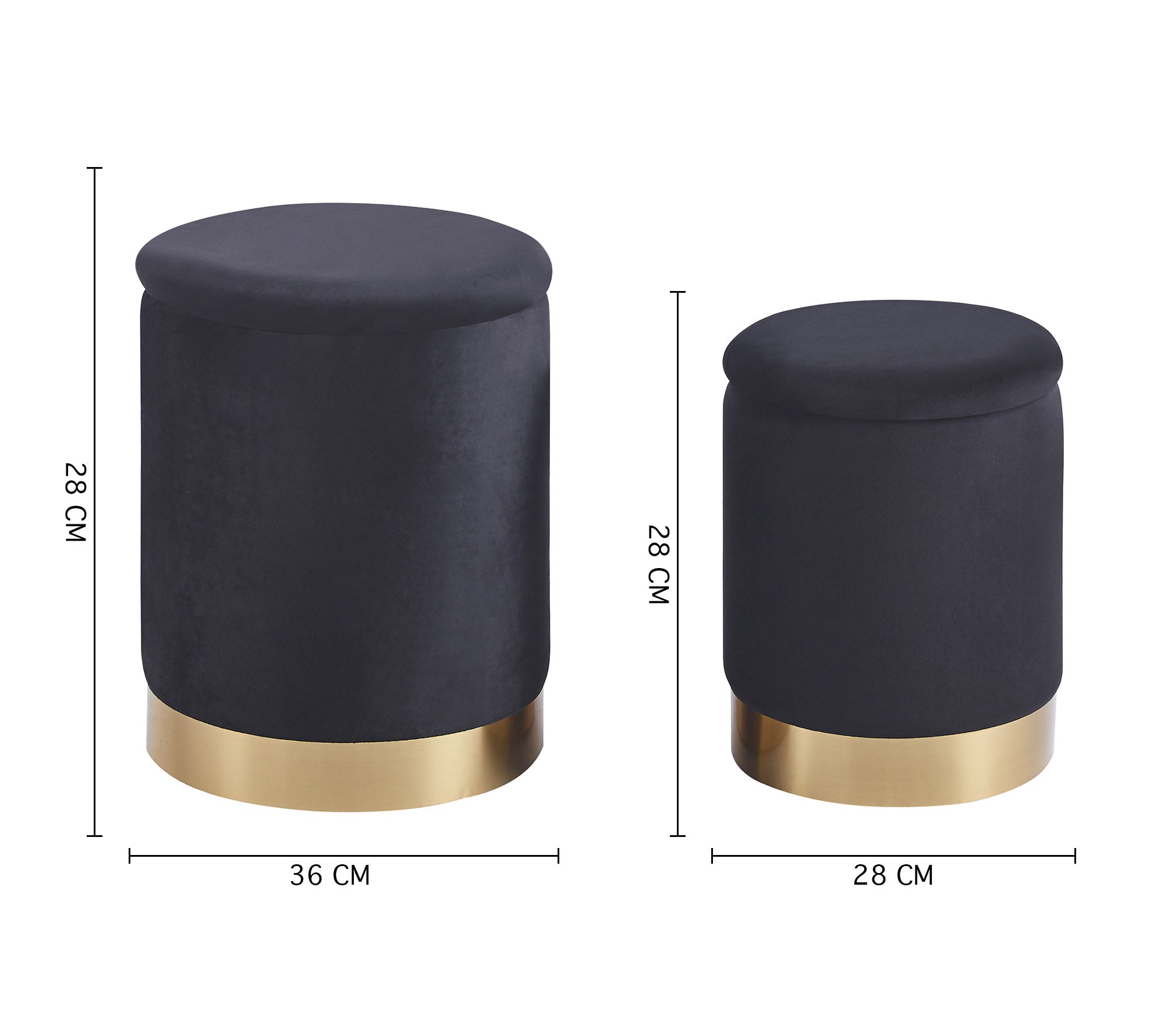 Pouf Contenitore a Forma di animale, Pouf Poggiapiedi imbottito con Gambe in Legno e Rivestimento .Sgabello per Bambini e Adulti per Camera Cameretta Salotto  - Nero