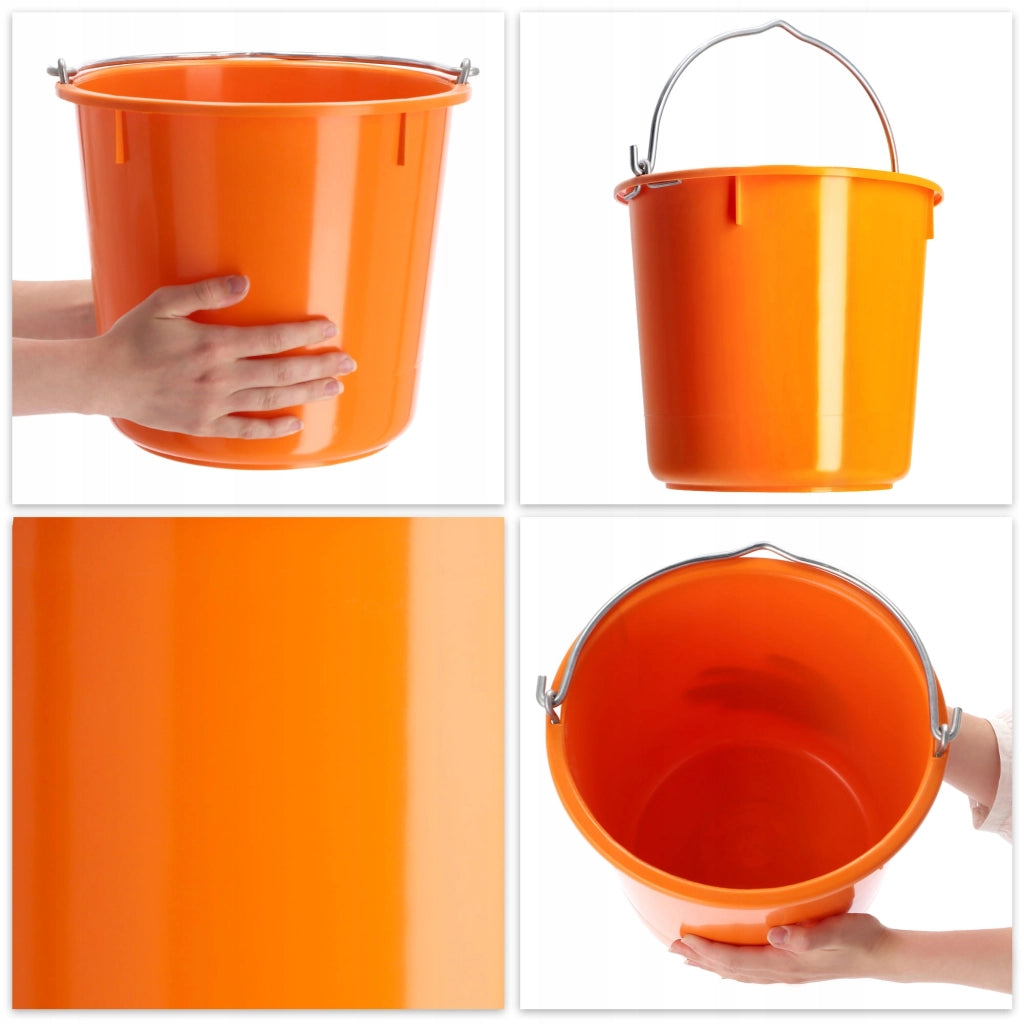 Secchio da costruzione KADAX 12L, plastica resistente, per malta, ideale per uso domestico e giardinaggio (2 pezzi).