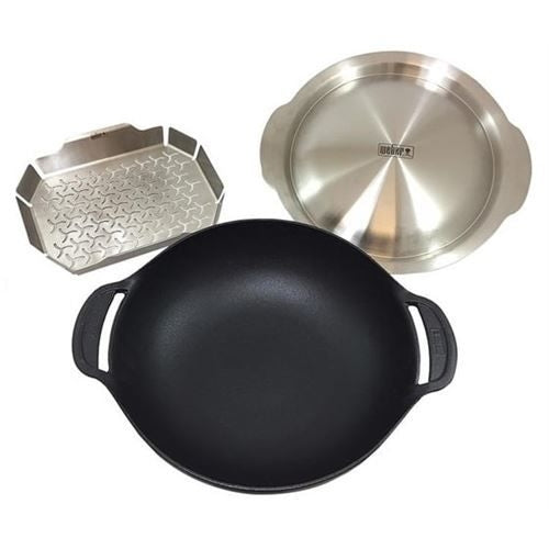 Set Cottura Gourmet WEBER WORK Con Piatto Per Cottura a Vapore