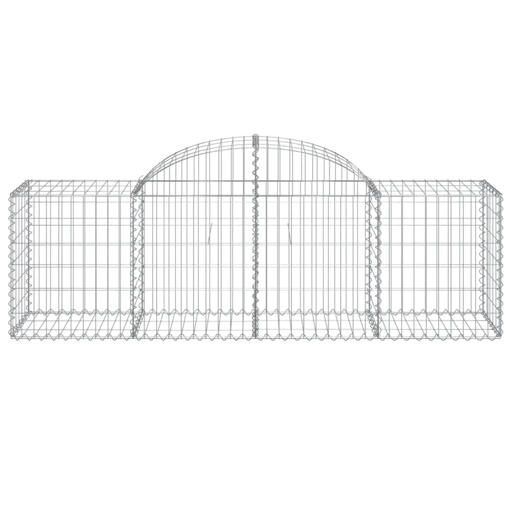 Cesti Gabbioni ad Arco 5 pz 200x50x60/80 cm Ferro Zincato