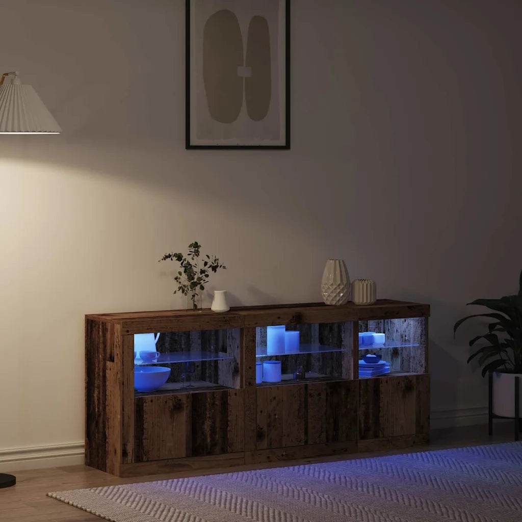 Madia LED Legno vecchio 162 x 37 x 67 cm Legno multistrato 3333110