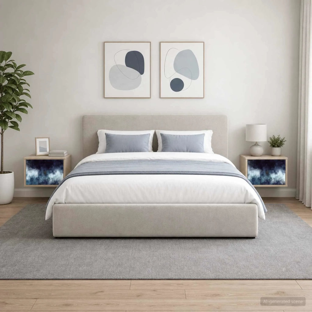 Mobiletto da comodino a parete RAALTE 2 pz Rovere Sonoma 8007442