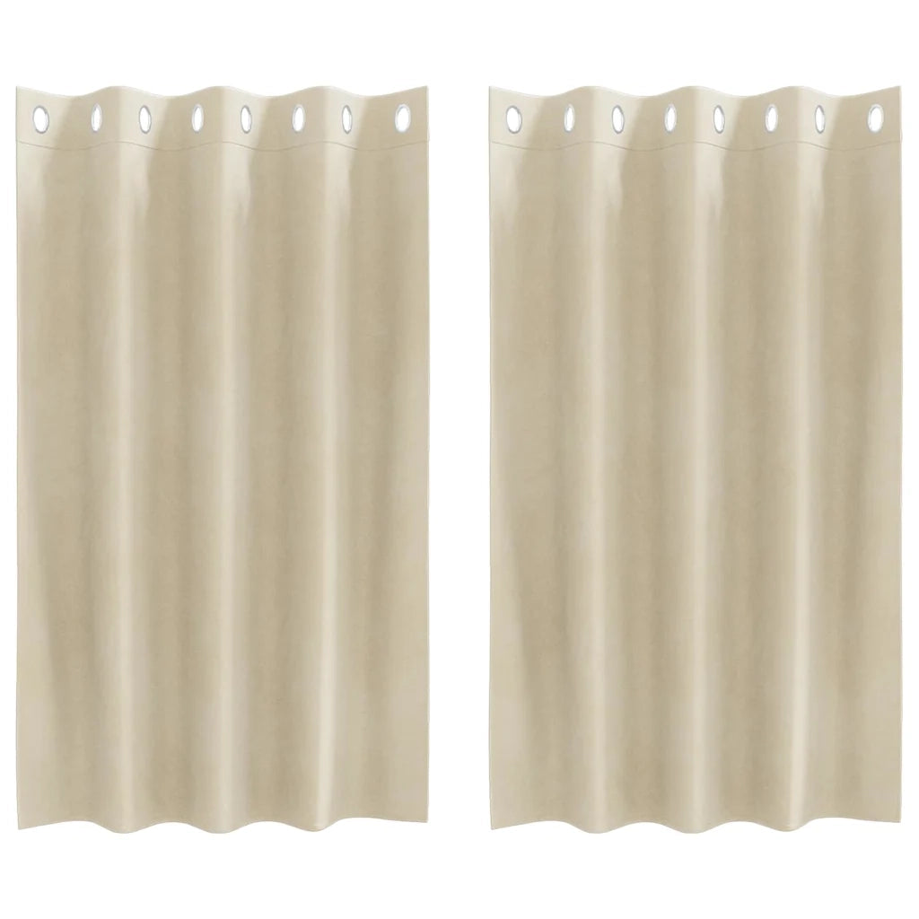 Tende oscuranti 2 pcs Crema 140 x 140 cm Velluto 4107178