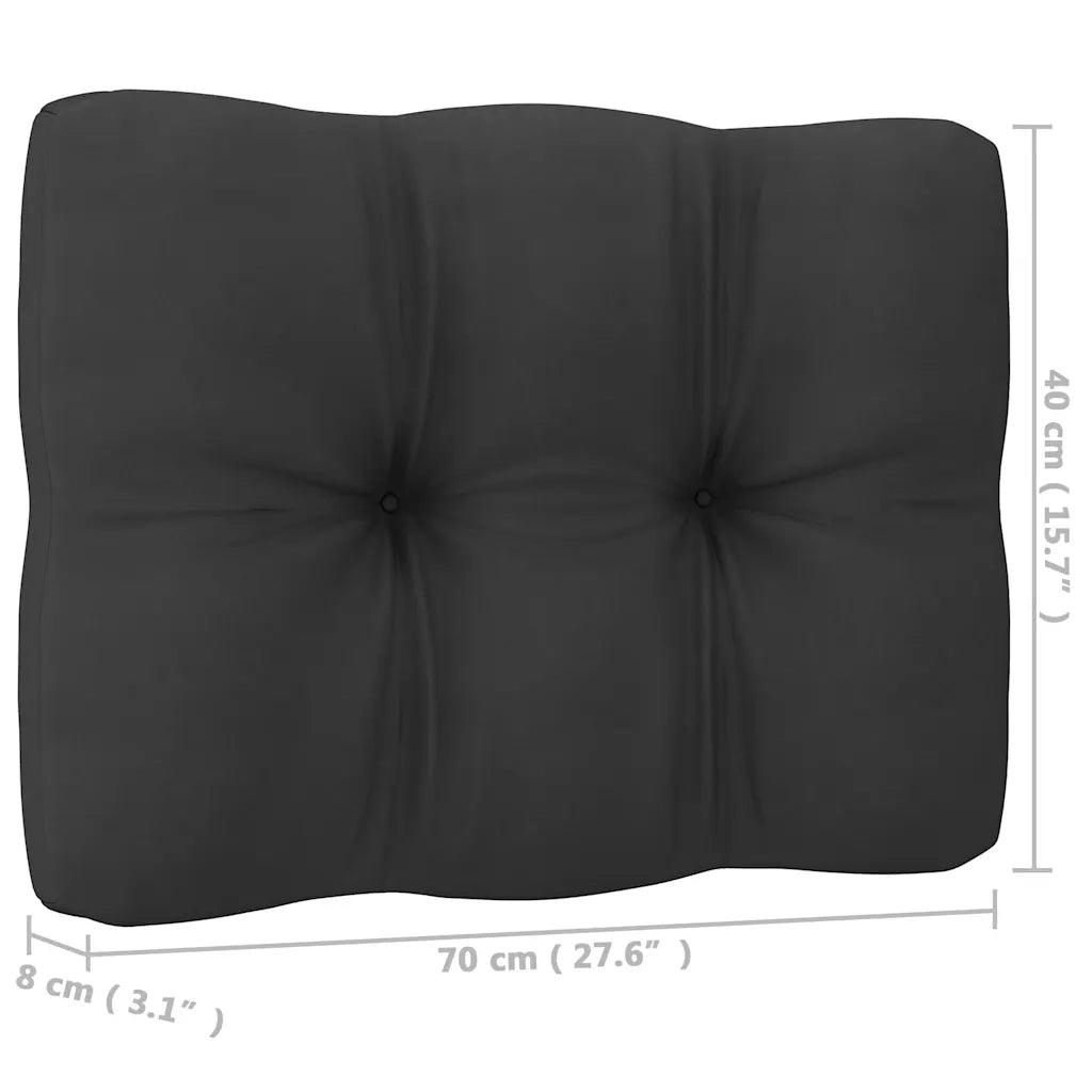 Salotto da Giardino-Set Divani da Giardino2 pz con Cuscini Massello di Pino Nero