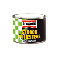 Stucco poliestere metalli 800 G AREXONS riempie fori fessure auto grigio chiaro