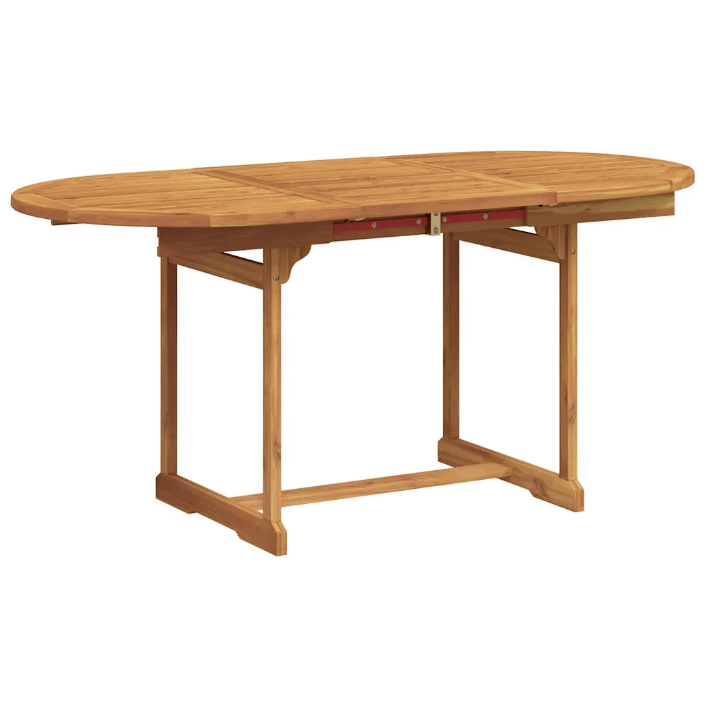 Set Pranzo da Giardino 5pz Legno Massello di Acacia e Textilene