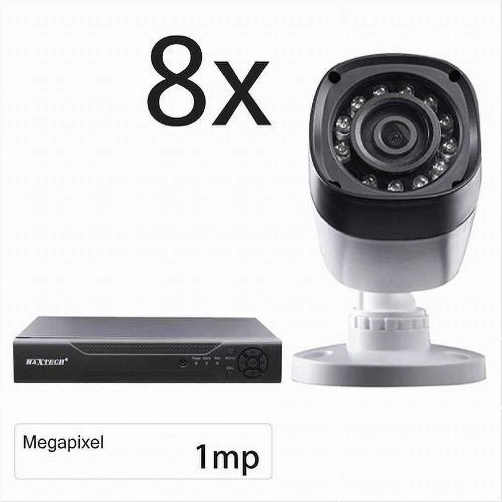Trade Shop - Kit Telecamere Di Sicurezza Dvr 8 Canali Videosorveglianza 720p Maxtech Kit-dvr8 -