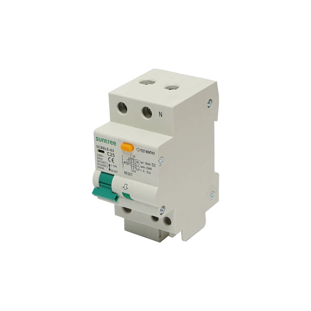 Sicurezza differenziale 1P+N, 25A, 30mA Suntree