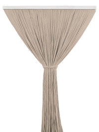 Tenda Antimosche per Porta Finestra a Pannello Con Telaio In PVC Beige - 100 x 220