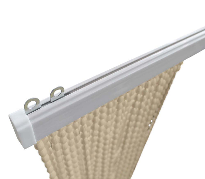 Tenda Antimosche per Porta Finestra a Pannello Con Telaio In PVC Beige - 100 x 220