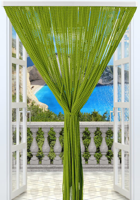 Tenda Antimosche per Porta Finestra a Pannello Con Telaio In PVC Verde - 120 x 220