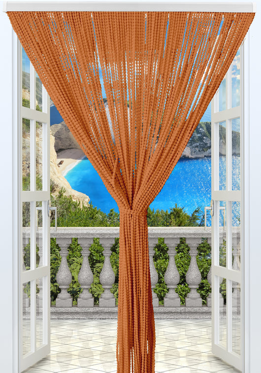 Tenda Antimosche per Porta Finestra a Pannello Con Telaio In PVC Ruggine - 120 x 220