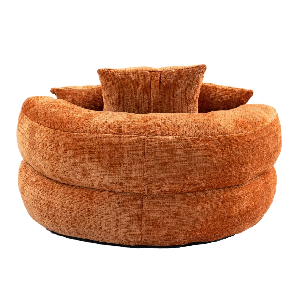 POLTRONA Sacca Relax 108x108x52 cm Chenille Arancione