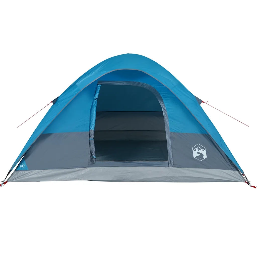 Tenda da Campeggio a Cupola per 4 Persone Blu Impermeabile 94552