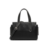 Borsa a tracolla da donna in vera pelle nera