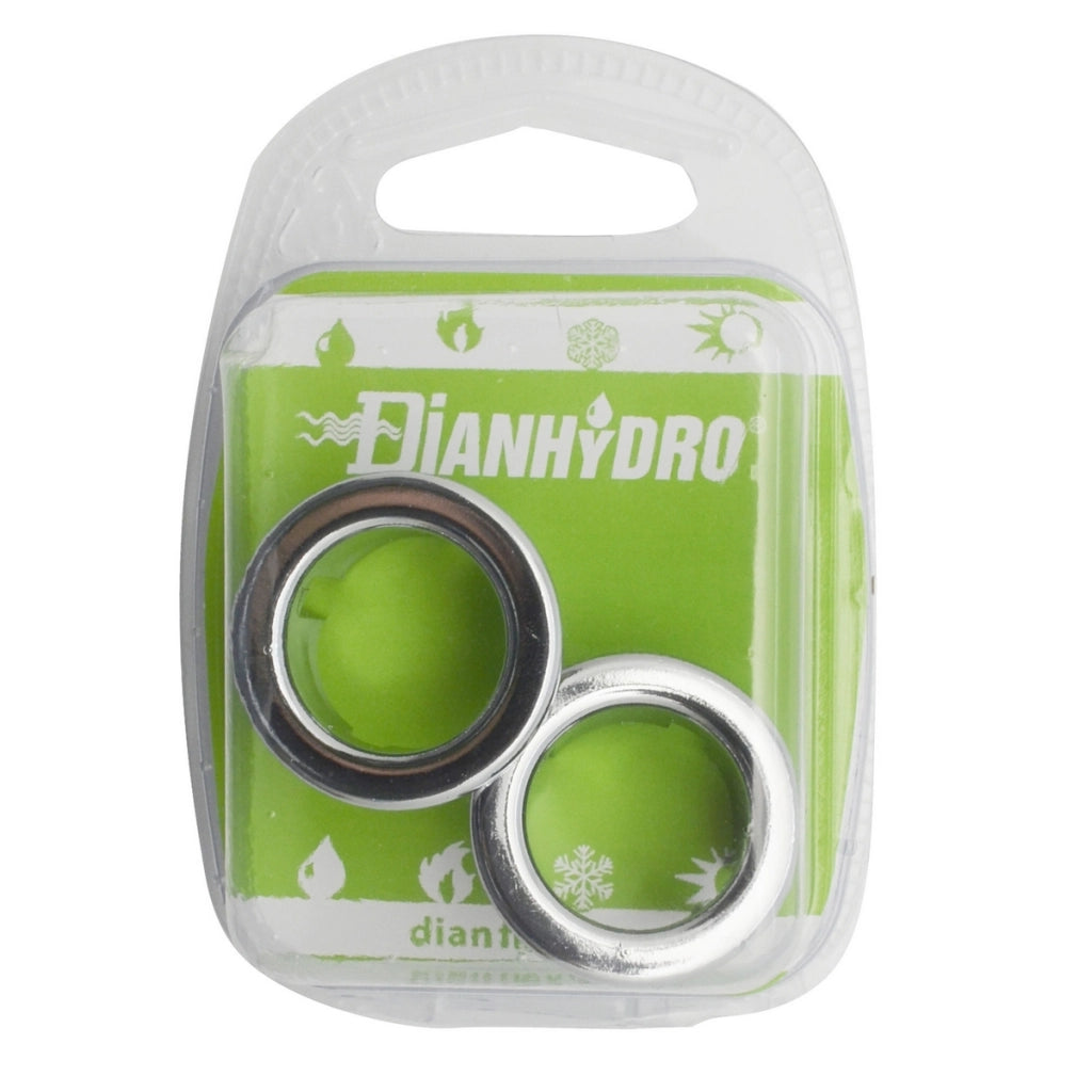 2 PZ GHIERE DI RICAMBIO PER TROPPO PIENO IN ABS CROMO BLISTER- Diam. 24- FAIDF- pezzi 1
