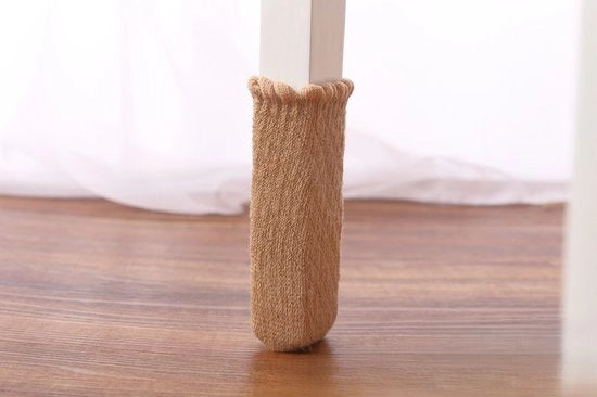 20 pezzi di protezione per gambe di tavolo, copri piedi di mobili, antiscivolo, resistente all'usura, riduzione del rumore, set di protezione per gambe di tavolo (adatto per gambe di tavolo con un diametro di 7 a 17 cm), colore khaki.