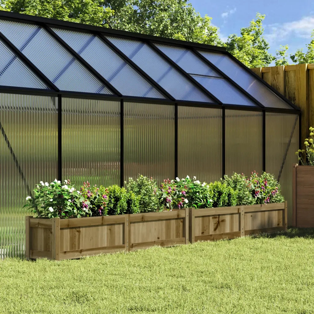 2 pz Fioriere | Cassetta per fiori | Vaso da Giardino in Legno di Pino Impregnato