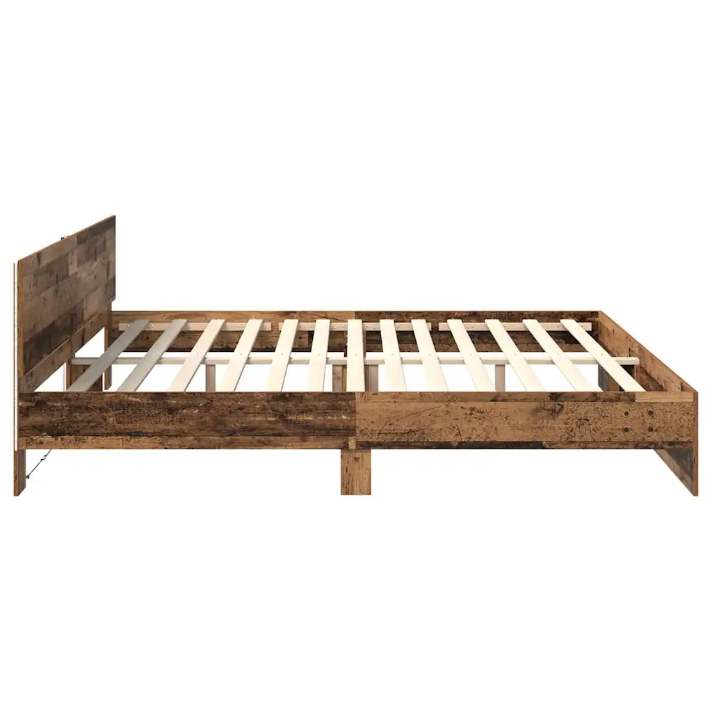 Struttura del letto con testiera Legno vecchio 200 x 200 cm 3403601