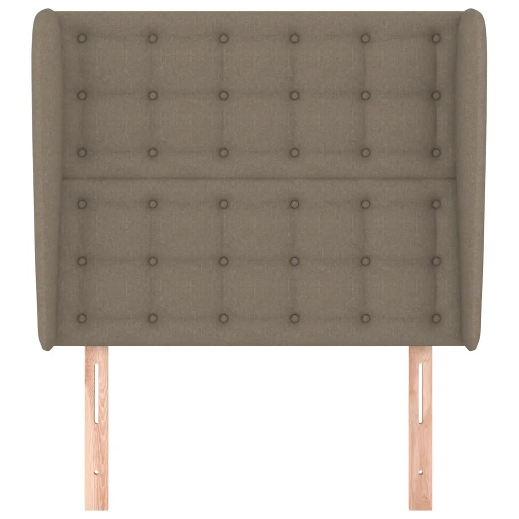 Testiera | Testata ad Orecchio Tortora 103x23x118/128 cm in Tessuto