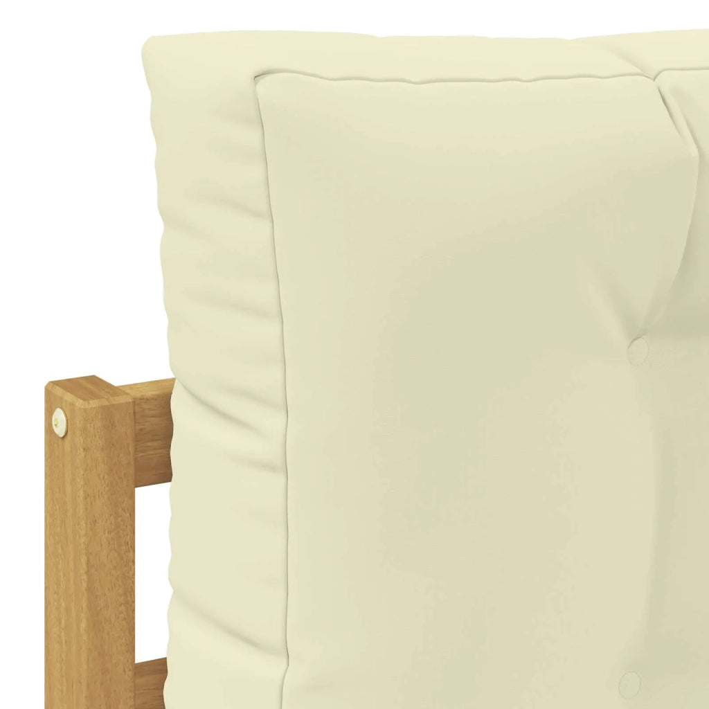 Divano centrale per esterno-Divano componibile Legno di Acacia Massello Bianco 627991