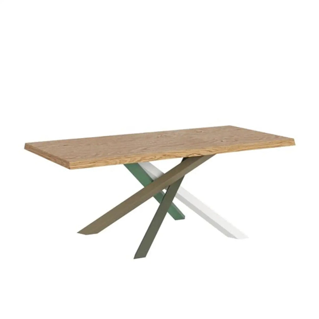 Tavolo allungabile 200/250x90 cm Versalux rovere scortecciato gambe multicolore 4/A