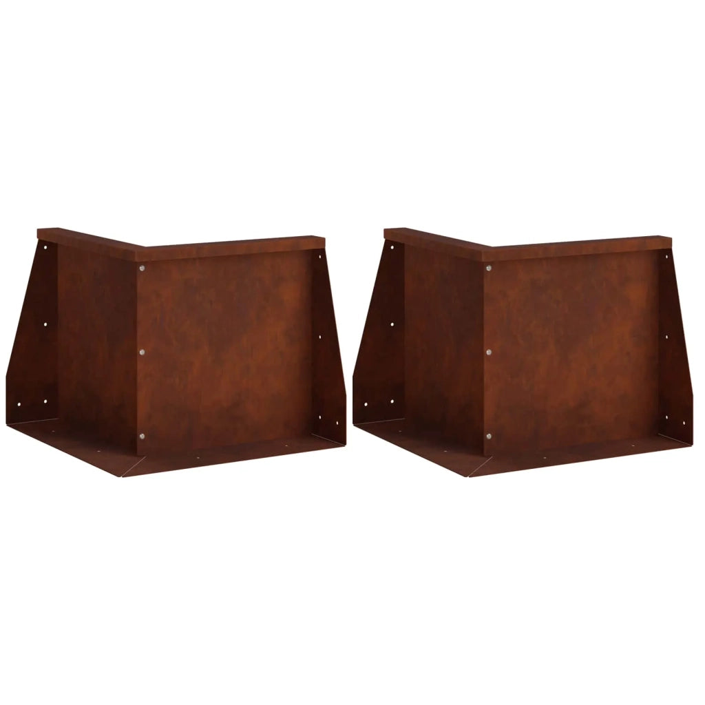 Muro di contenimento 2 pz 50 x 50 x 50 cm Acciaio Corten 8015198