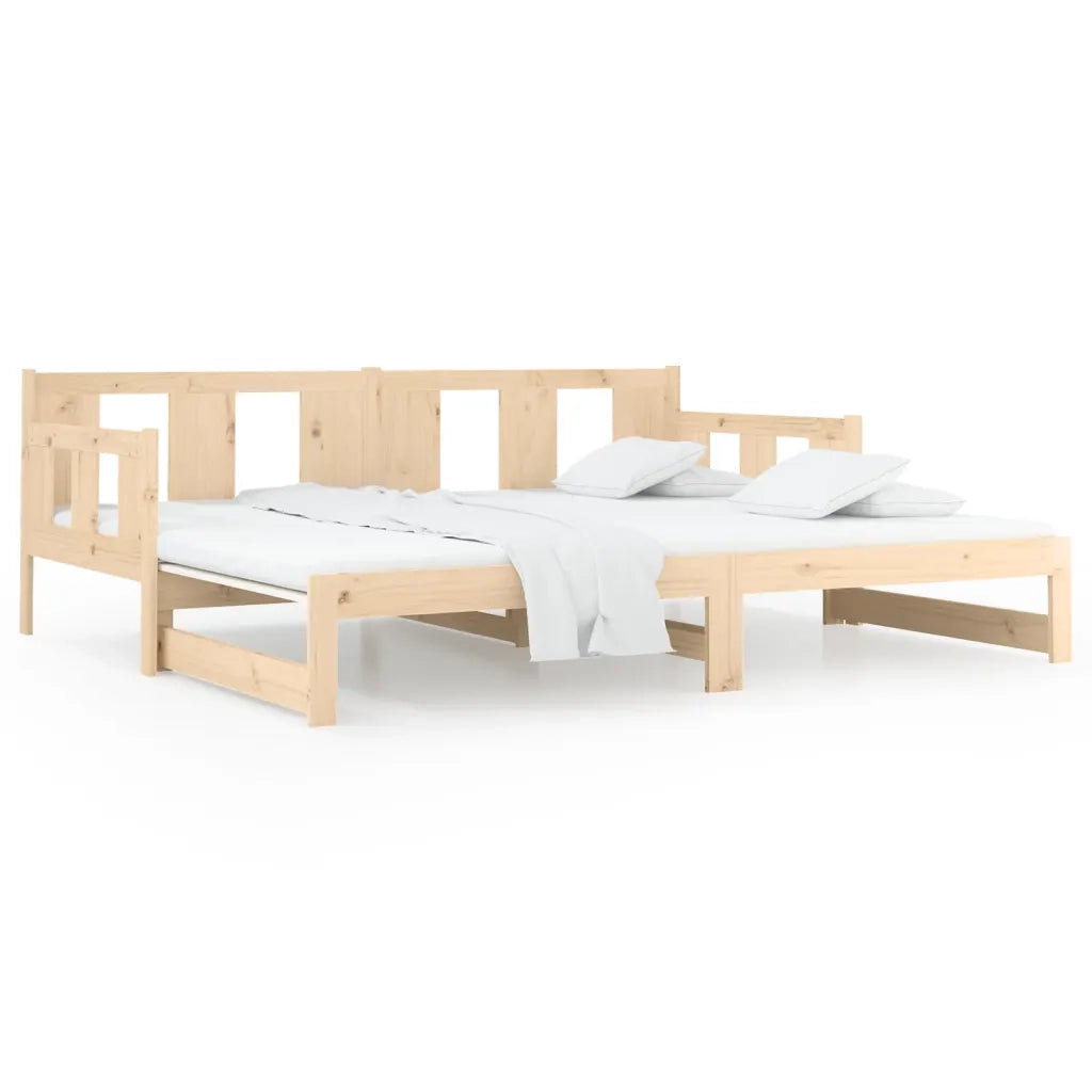 Dormeuse Estraibile in Legno Massello di Pino 2x(90x190) cm