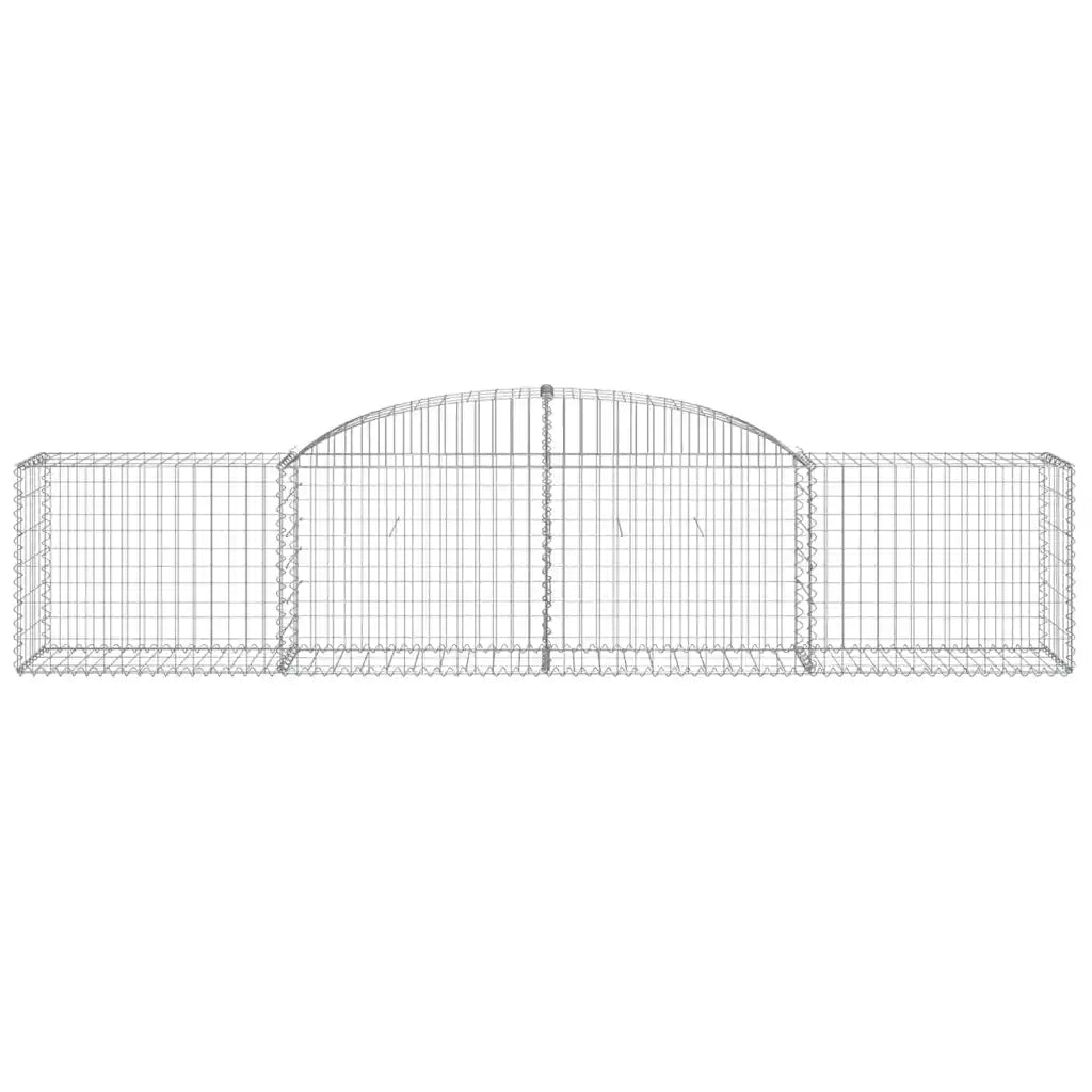 Cesti Gabbioni ad Arco 11 pz 300x50x60/80 cm Ferro Zincato 3146674