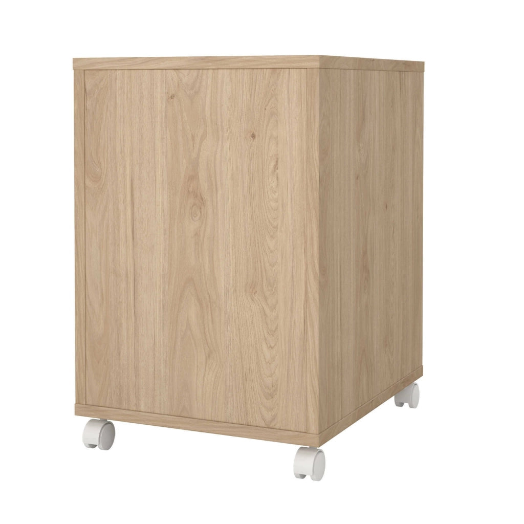 Cassettiera Agazzino, Settimino multiuso, Comò camera da letto, Mobile con cassetti, 48x41 h61 cm, Rovere e Bianco