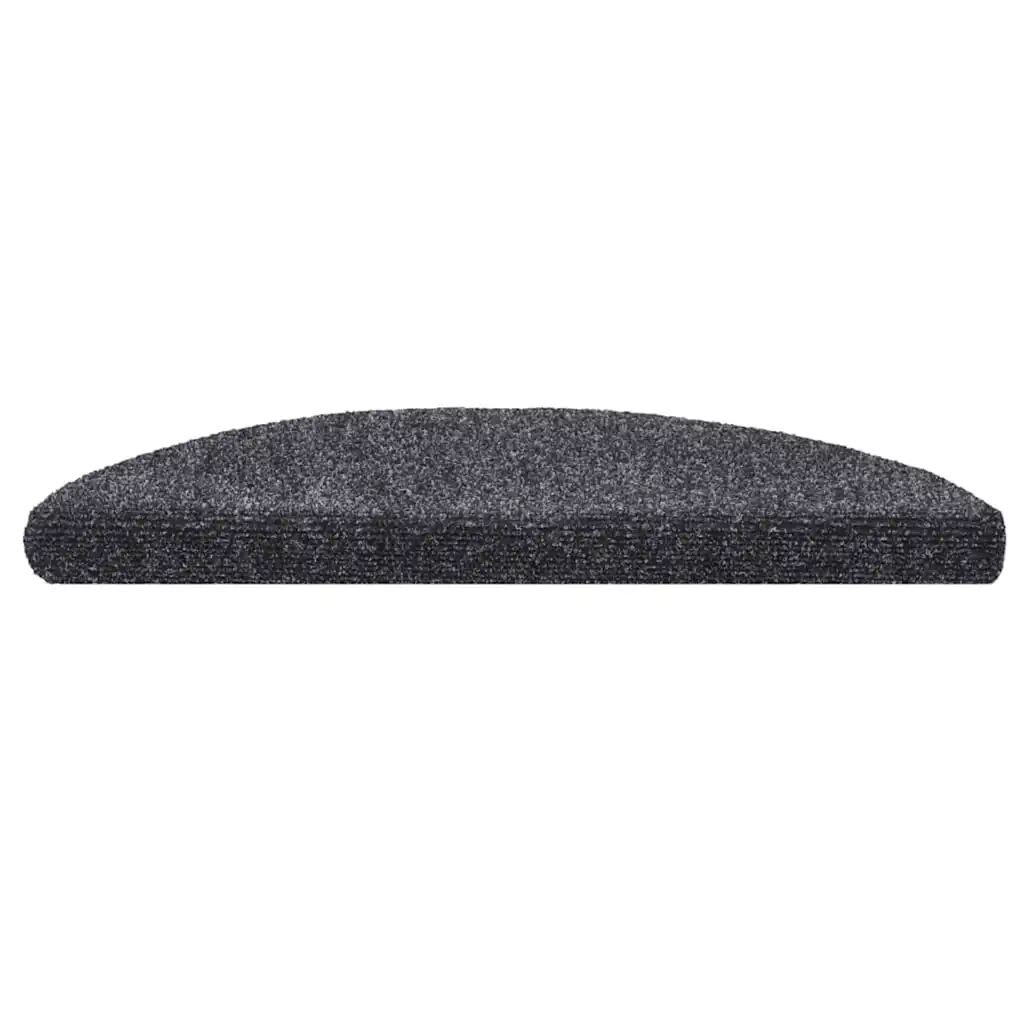 Tappetini per scale autoadesivi 20 pz | Gradini per Scale 56x17x3 cm Grigio scuro semicircolari
