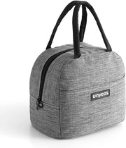 Tas da 7L, termica, con rivestimento in pellicola, isolata, impermeabile, leggera, facile da pulire, borsa da lavoro, viaggio, ufficio, picnic (grigio scuro)