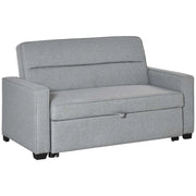 EasyComfort Divano Letto a 1 Piazza in Tessuto, Seduta 2 Posti e Schienale a 3 Reclinazioni, 154x87x89cm