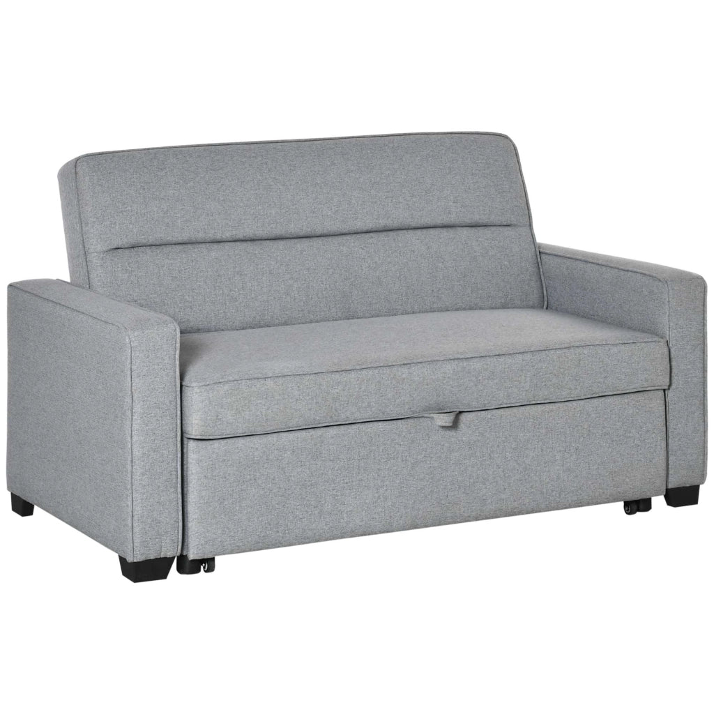 EasyComfort Divano Letto a 1 Piazza in Tessuto, Seduta 2 Posti e Schienale a 3 Reclinazioni, 154x87x89cm