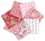 Set di tessuti 7 pezzi - cotone 50 x 50 cm - stoffe per patchwork - lavorazione manuale/abbigliamento - uso multiplo - disegni con tonalità rosa - stoffa per patchwork