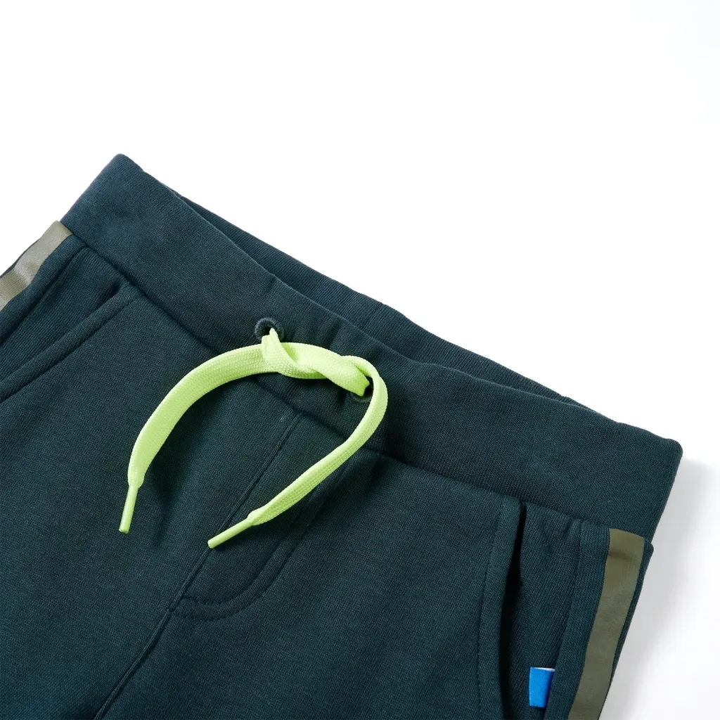 Pantaloni Tuta per Bambini con Coulisse Verde Muschio 140