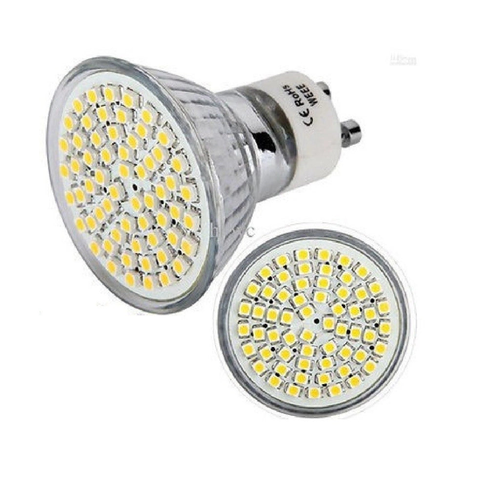 Trade Shop - Lampadina Led Gu10 60led Smd 220v Faretto Lampada Spot 4w Fredda Calda Naturale -