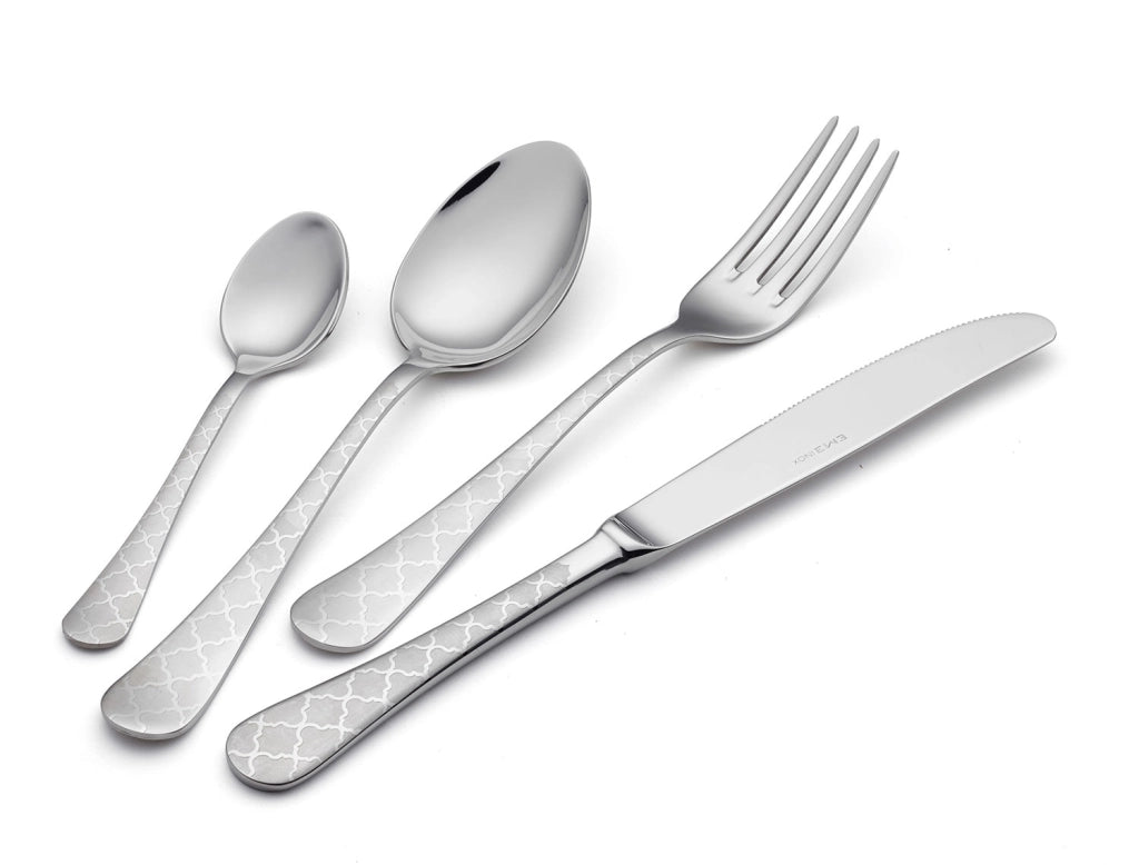 Servizio Set di Posate 24 pezzi in Acciaio Inox Eme Milano Damask