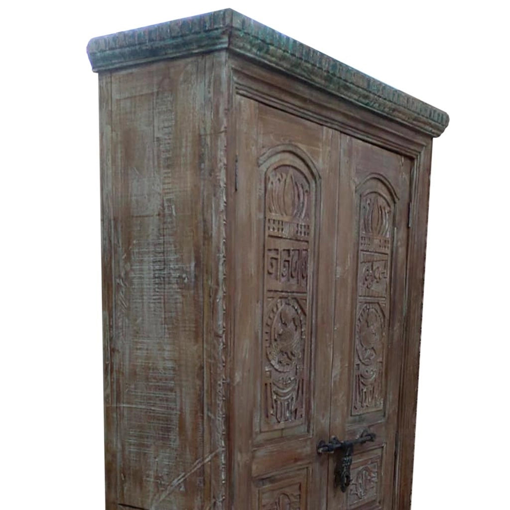 Armadio in legno marrone 121x45x220h