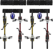 Supporto per Biciclette per 4 Biciclette e Caschi - Gancio di Stoccaggio Verticale Regolabile per Garage o Casa - 19,7 pollici/500mm