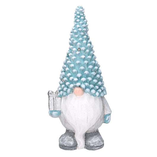 Gnomo resina azzurro con led cm 21,5x16,5xh47