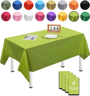 Set di coperture per tavolo da picnic 4 pezzi, 137cm x 274cm, rettangolari, acqua e grasso resistenti, verde frutta, adatto a feste di compleanno, matrimoni, Natale, feste per bambini, camere da pranzo, giardini e feste.