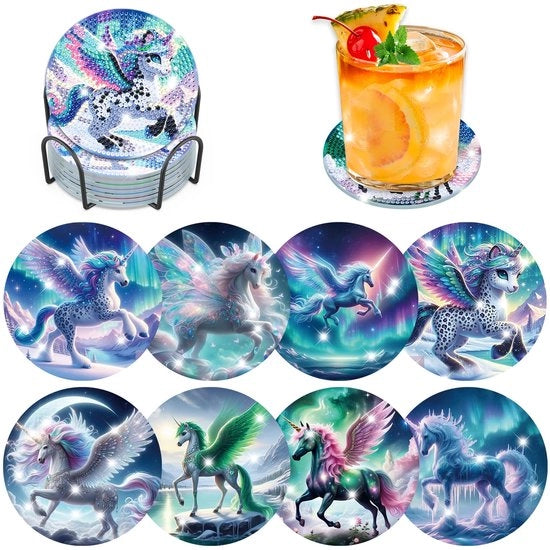 8 pezzi di Diamond Painting supporti con impugnatura, Diamond Painting Una Iena per adulti e bambini, supporti Diamond Cup con gomma, Diamond Painting Immagini per adulti e donne, decorazione da tavolo