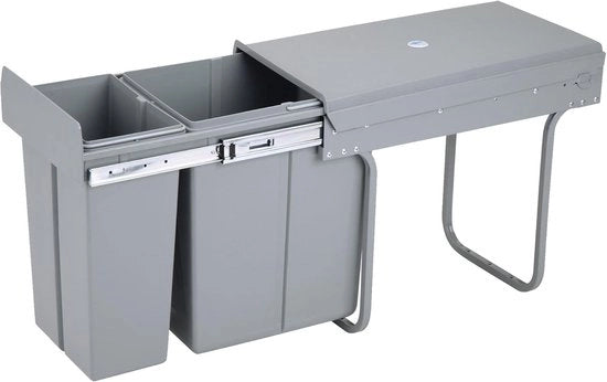 Contenitore di raccolta per mobili da cucina - 10 l + 20 l - Sostegno inferiore - Cassetto rimovibile