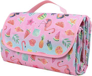 Asciugamano da picnic 200 x 200 cm - Impermeabile e ripiegabile - Asciugamano da spiaggia ultrasonico - Con manico - Veloce asciugatura - Per picnic, viaggi e campeggio
