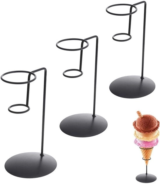 Istanza di presentazione standard per cupcake - Stabilizzatore per cubetti di ghiaccio - 3 pezzi - Paddle holder - Dispensatore di ghiaccio - Robusto e duraturo - Sicuro per l'uso - Supporto per ghiaccio a punta.