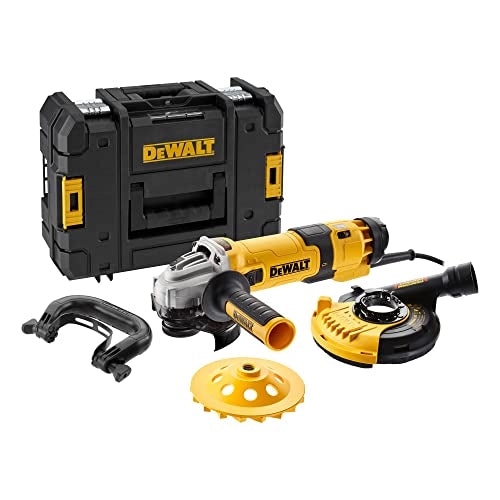 SMERIGLIA DEWALT D.125mm 1500Watt + MOLA DIAMANT. E CUFFIA D'ASP. - DWE4257KT-QS